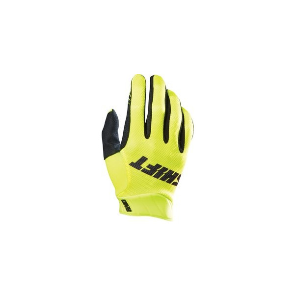 gants cross raid jaune fluo shift