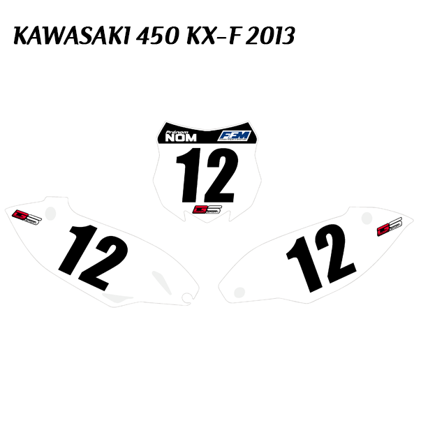 KAWASAKI Kit Plaques KX-F 450 Standard