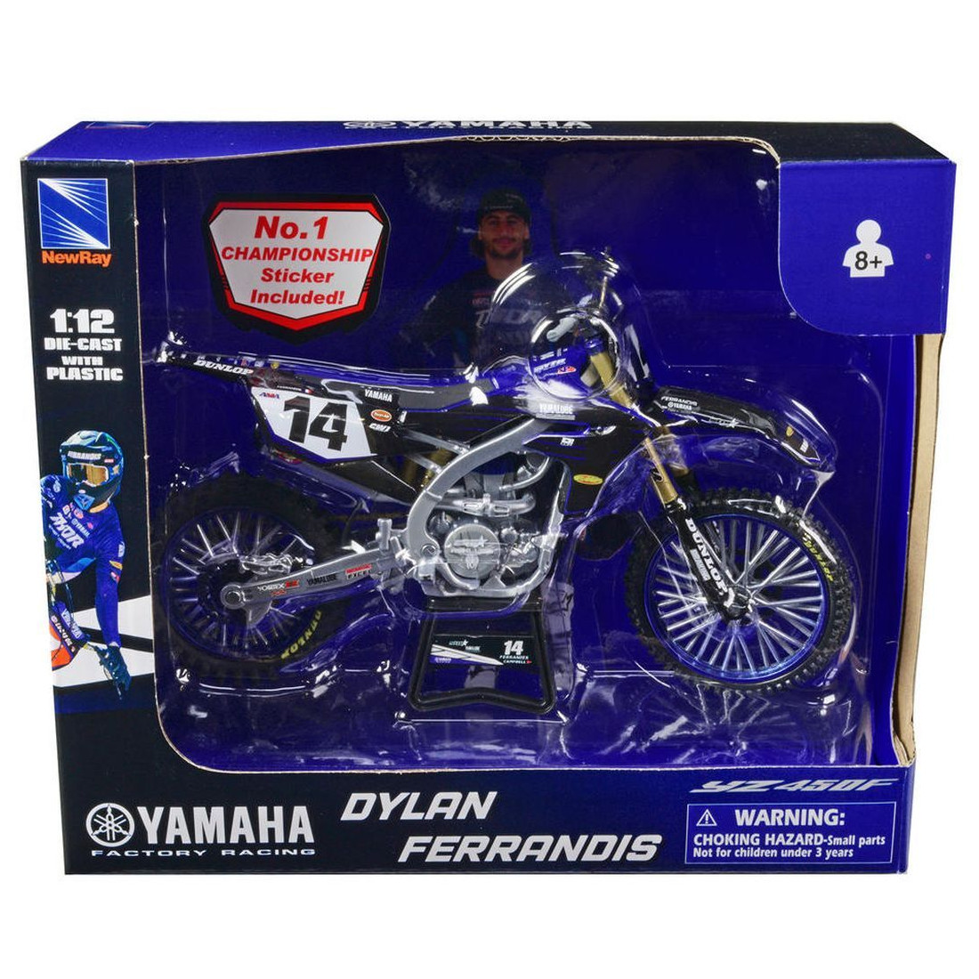 Moto miniature Yamaha 450 YZF Dylan FERRANDIS 1/12°