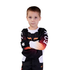 Maillot cross Fox Kids 180 FLORA Noir 2024