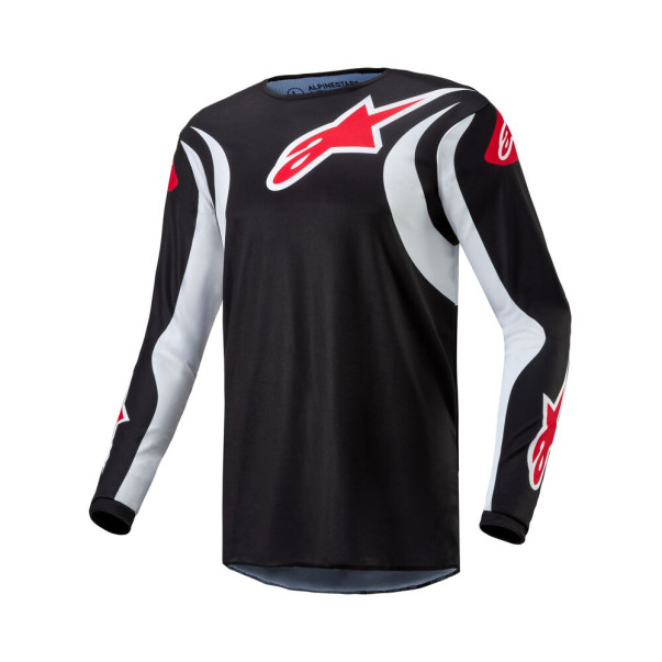 Maillot Alpinestars Fluid Lucent Noir Blanc 2024