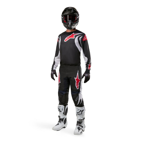 Tenue cross Alpinestars Fluid Lucent Noir Blanc 2024