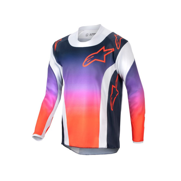 Maillot cross Alpinestars Enfant Racer HOEN Gris Orange Noir 2024