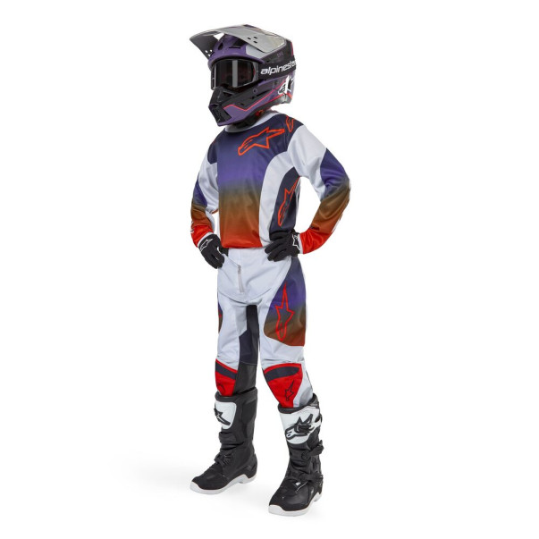 Tenue cross Alpinestars Enfant Racer HOEN Gris Orange Noir 2024