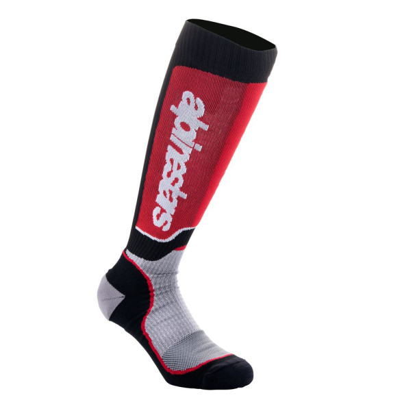 Chaussettes Cross Alpinestars MX PLUS Noir Gris Rouge 2025