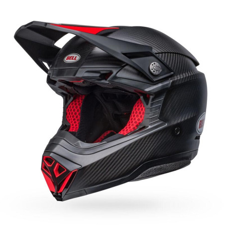 Casque cross Bell 2024 Moto-10 Spherical Satin Gloss - Noir Rouge