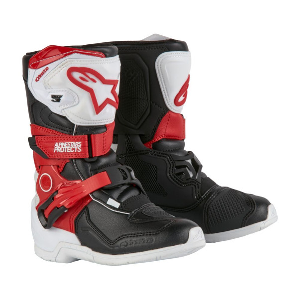 Bottes cross Alpinestars Tech 3S Kids Blanc Noir Rouge 2024