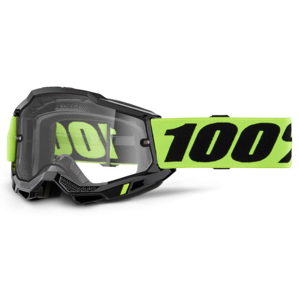 Masque 100% Accuri 2 ENDURO MOTO Jaune Fluo écran clair