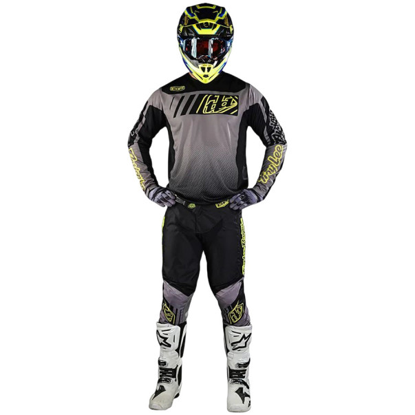 Tenue Cross Troy lee designs GP ICON Noir Gris 2024