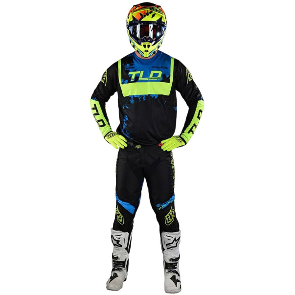 Tenue Cross Troy lee designs GP ASTRO Noir Jaune 2024