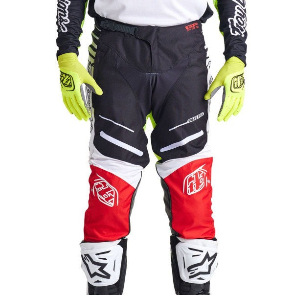 Pantalon Cross Troy lee designs GP PRO BLENDS Blanc Rouge Fluo 2024