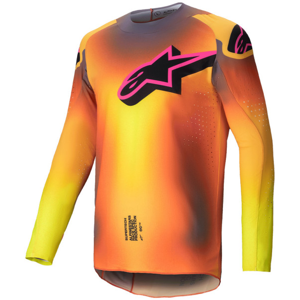 Maillot Cross Alpinestars Supertech Lipan Jaune Rose 2025