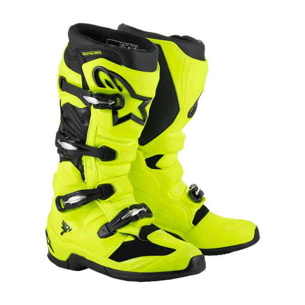 Bottes cross Alpinestars Tech 7 Jaune Fluo Noir 2025