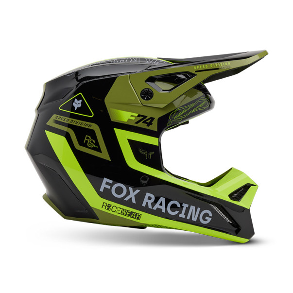 Casque cross Fox V1 RACE SPEC Vert Pâle brillant 2025