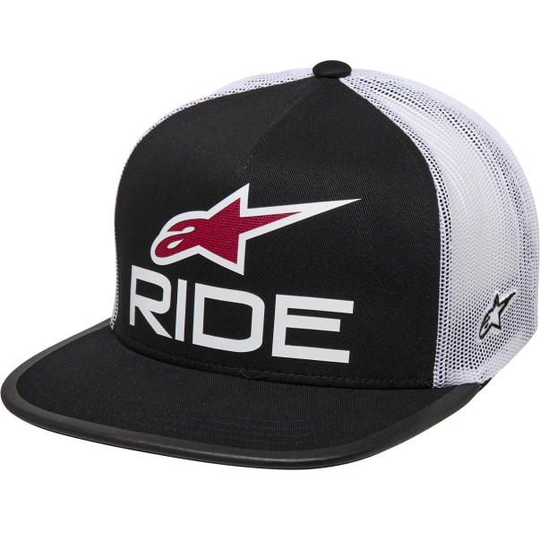 Casquette Alpinestars RIDE 4.0 TRUCKER Noir Blanc Rouge