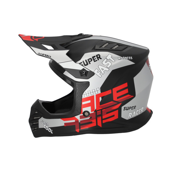 Casque cross Enfant ACERBIS Profile Noir Rouge 2025